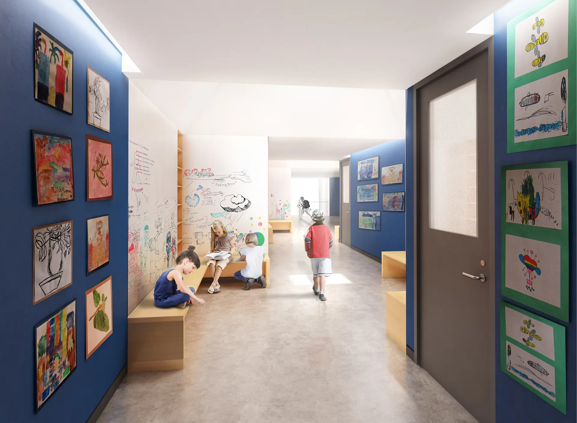 Small School Rendering NYC Creative Studio | 3D World renderings, Inc.